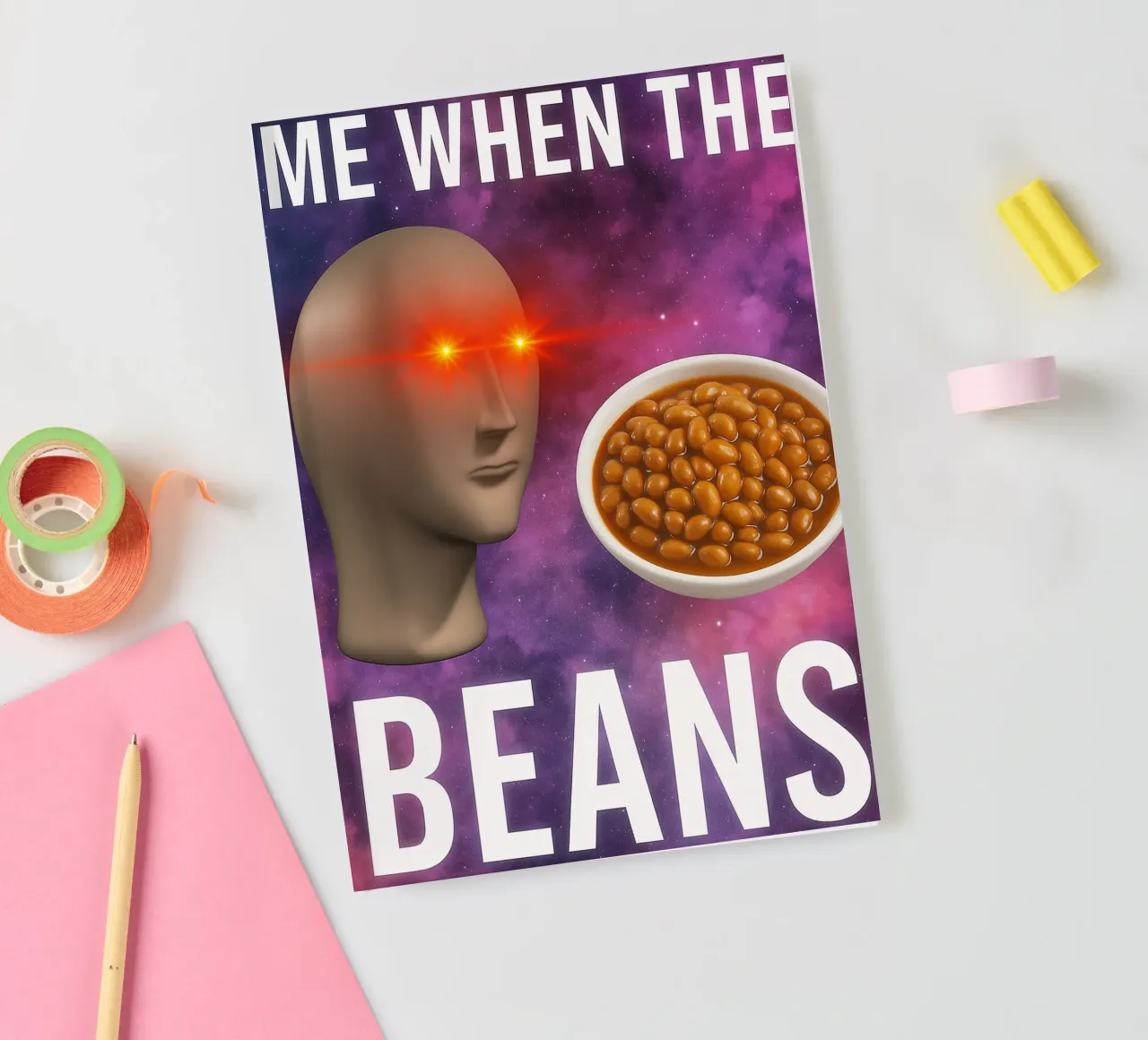 Meme Man Surreal Beans notebook by the gondils