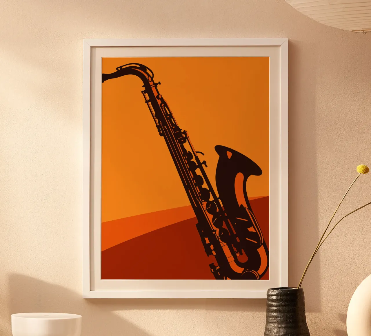 Saxofono poster con telaio in alluminio da MUSIC EDITION