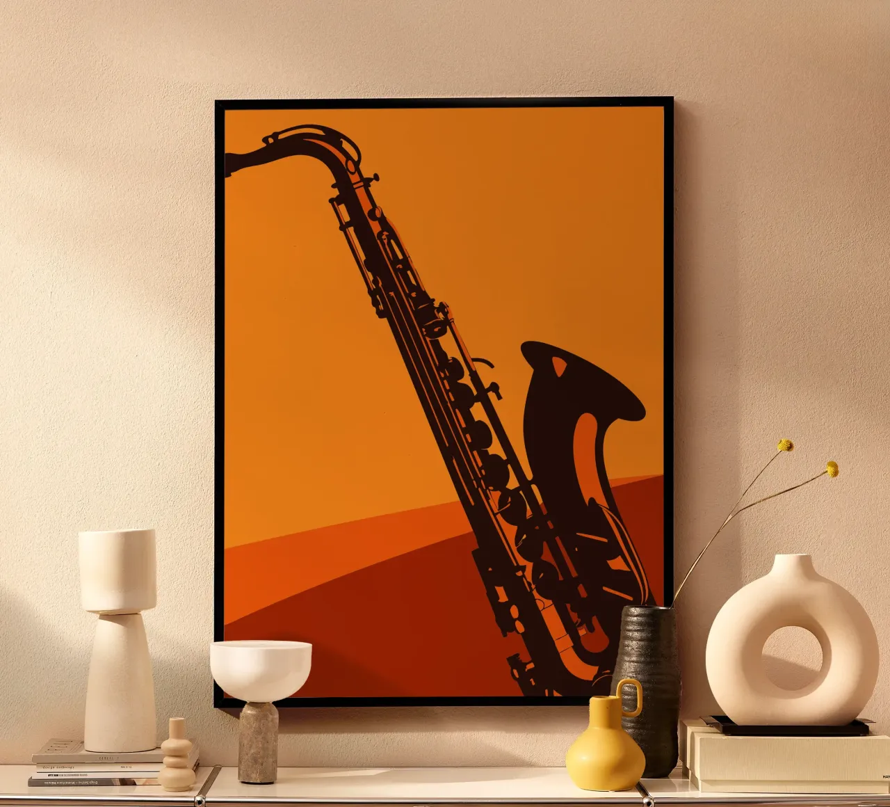 Saxofono poster con telaio in alluminio da MUSIC EDITION