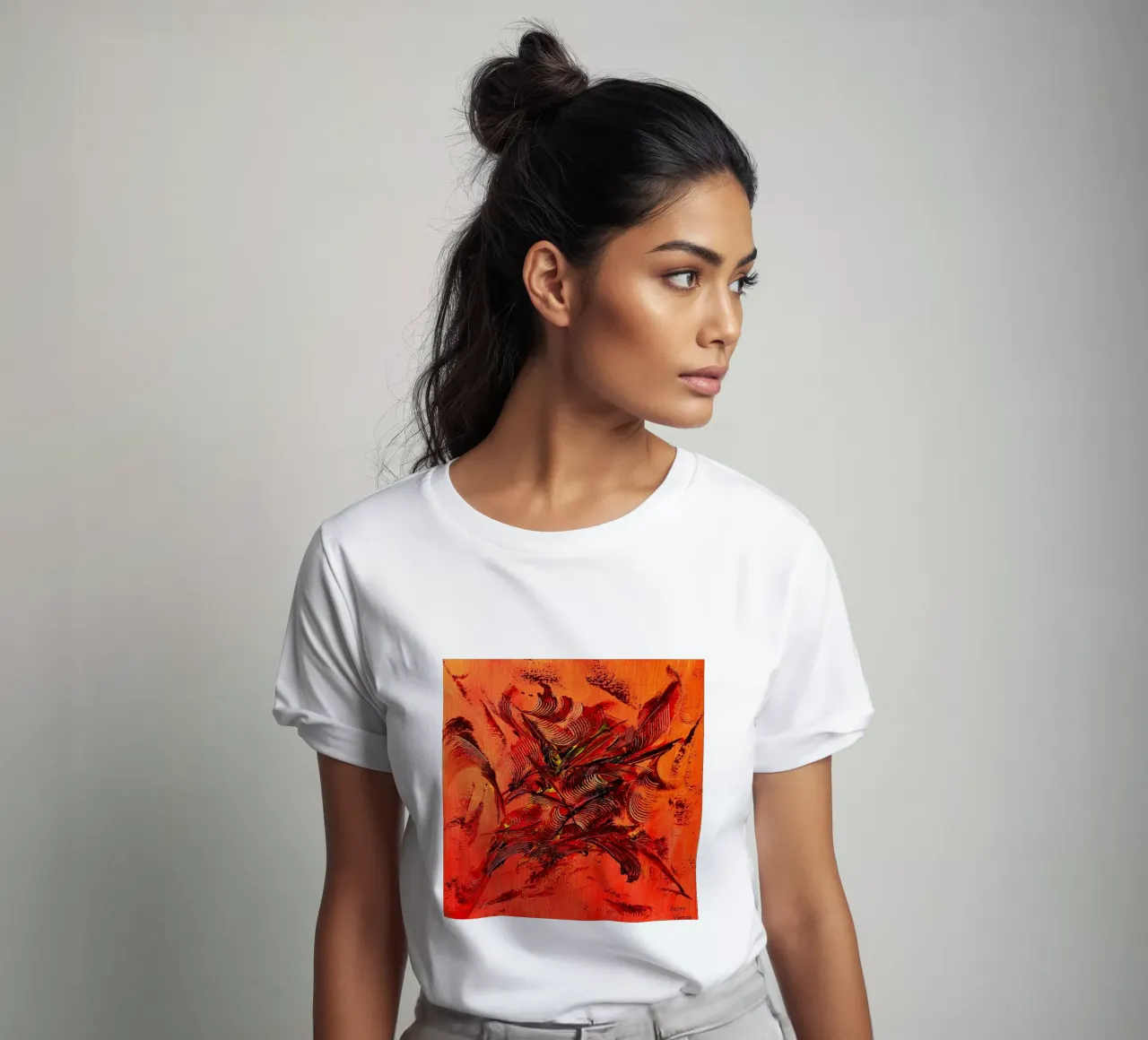 FUOCO ALL'INTERNO. t-shirt da Thierry Vobmann Abstract painting