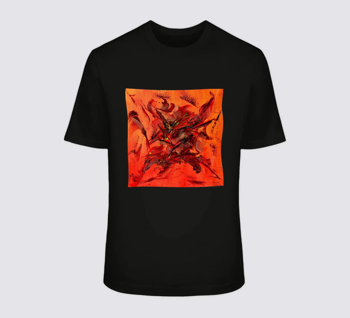 FUOCO ALL'INTERNO. t-shirt da Thierry Vobmann Abstract painting
