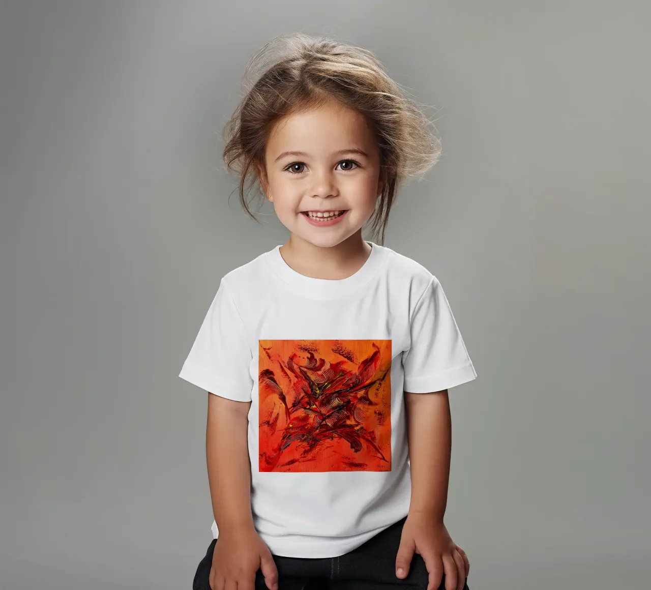 FUOCO ALL'INTERNO. t-shirt bambini da Thierry Vobmann Abstract painting