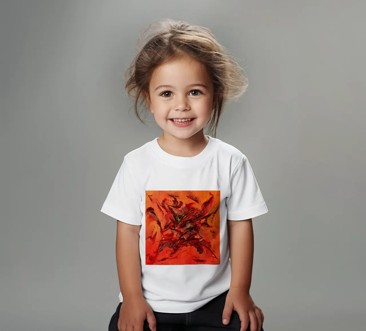 FUOCO ALL'INTERNO. t-shirt bambini da Thierry Vobmann Abstract painting