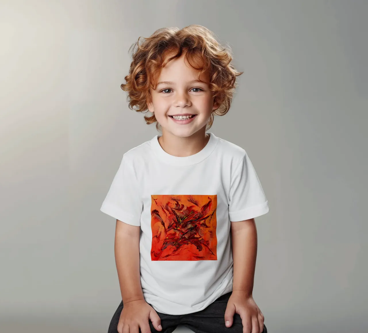 FUOCO ALL'INTERNO. t-shirt bambini da Thierry Vobmann Abstract painting