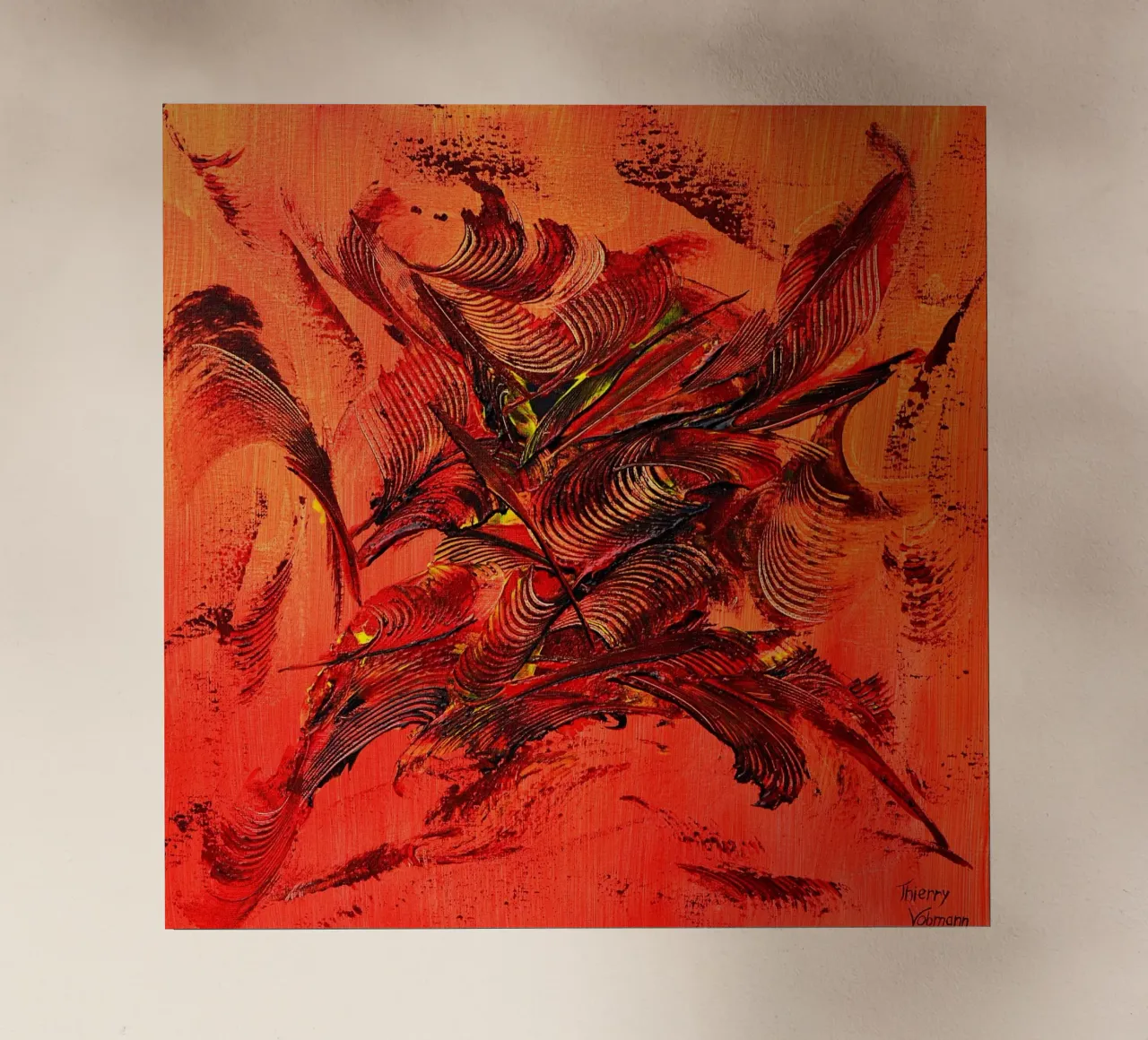 FUOCO ALL'INTERNO. pellicola backlit da Thierry Vobmann Abstract painting