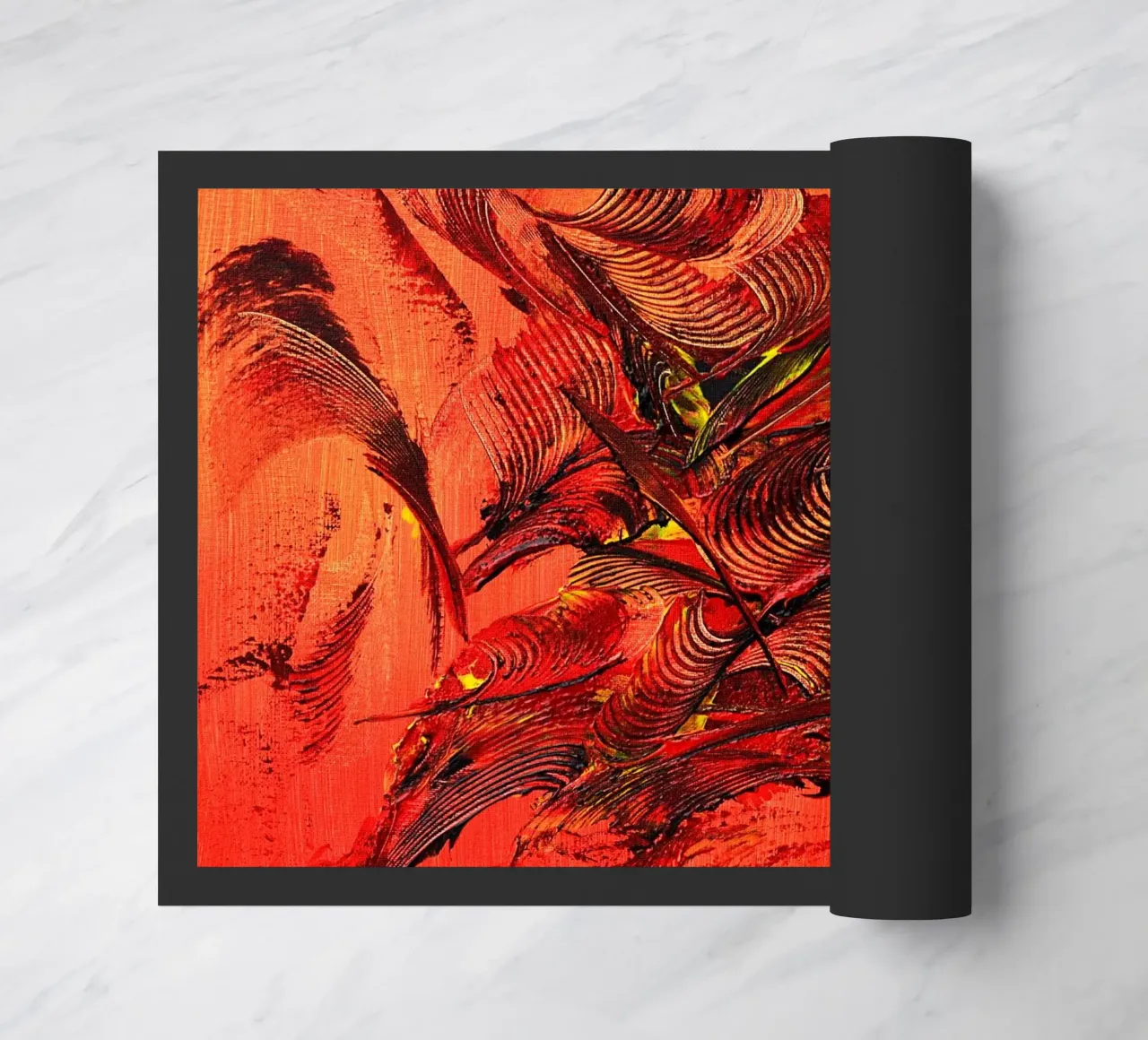 FUOCO ALL'INTERNO. zerbino da Thierry Vobmann Abstract painting