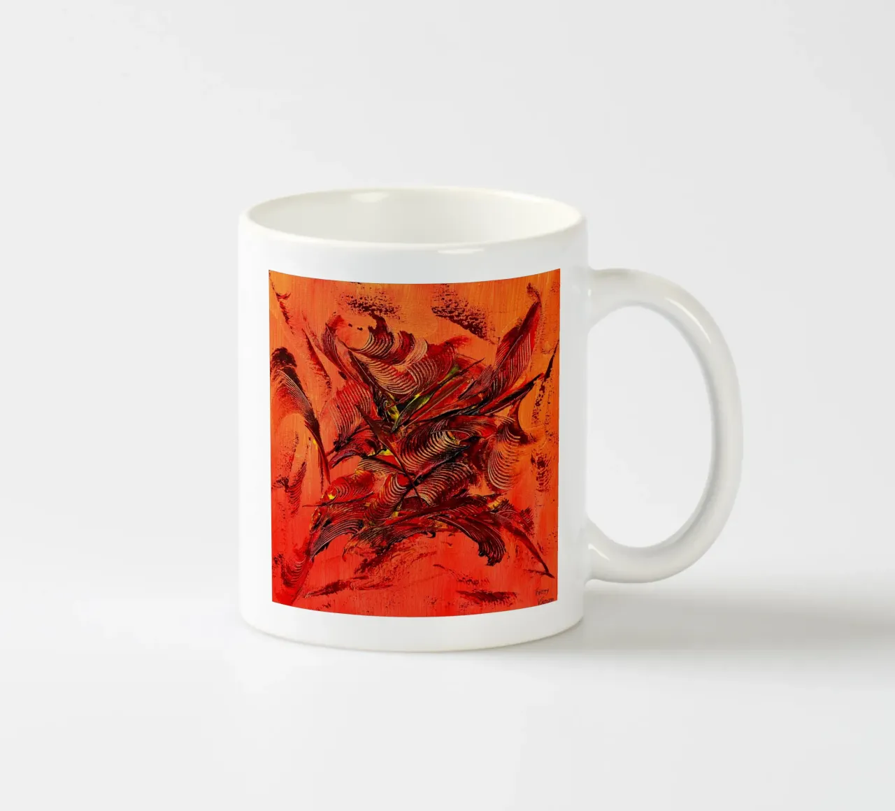 FUOCO ALL'INTERNO. tazza in ceramica da Thierry Vobmann Abstract painting