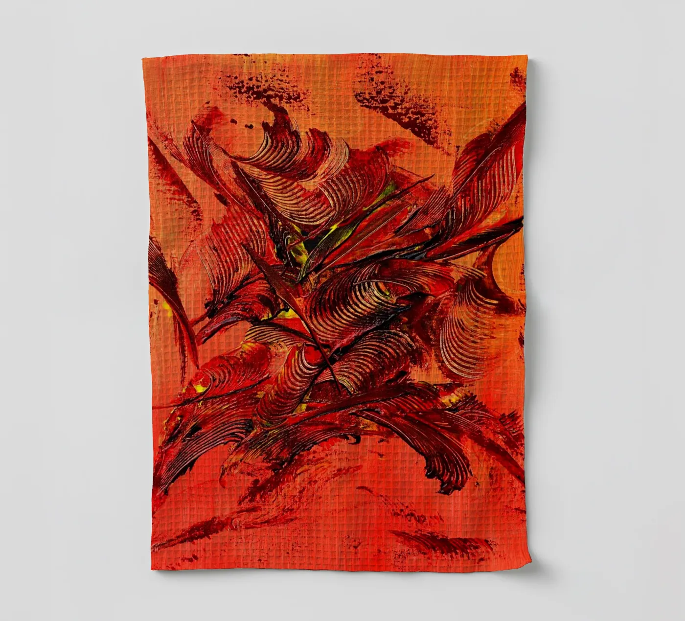 FIRE INSIDE. Geschirrtuch von Thierry Vobmann Abstract painting