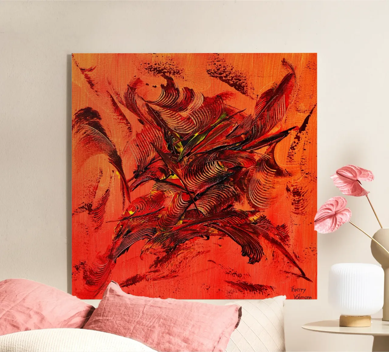 FUOCO ALL'INTERNO. plexiglass da Thierry Vobmann Abstract painting
