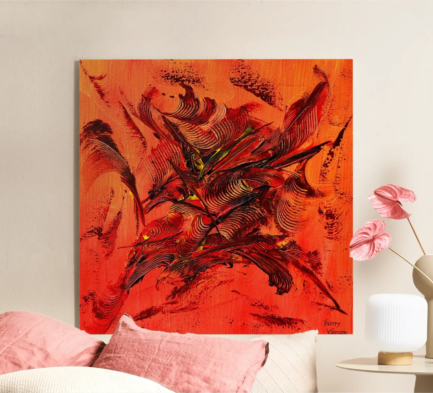 FIRE INSIDE. plexiglass da Thierry Vobmann Abstract painting