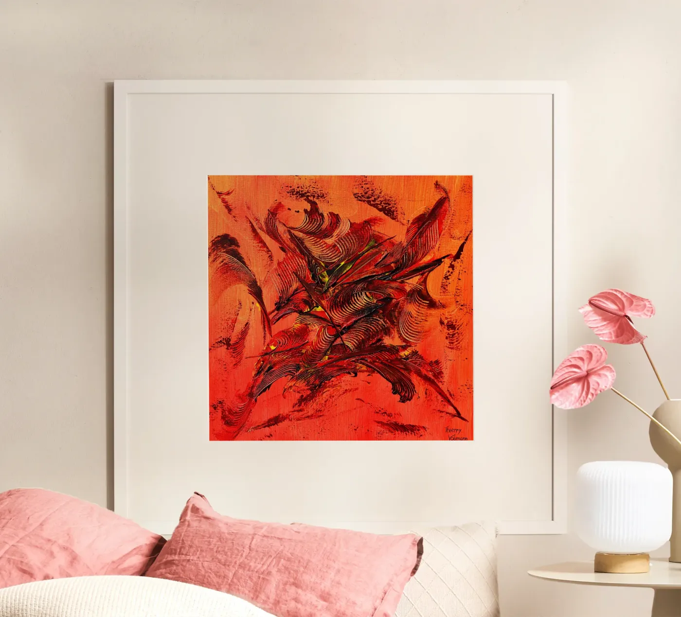 FIRE INSIDE. poster da Thierry Vobmann Abstract painting