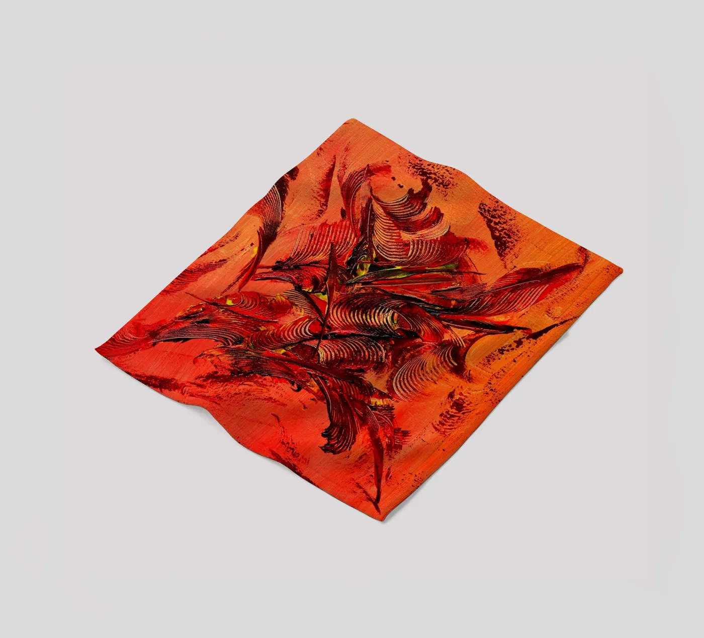 FEUER IM INNEN. Fleecedecke von Thierry Vobmann Abstract painting