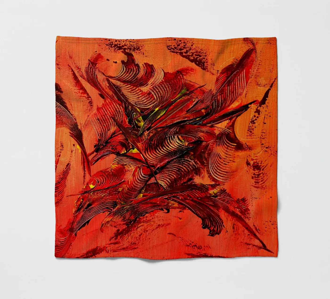 FEUER IM INNEN. Fleecedecke von Thierry Vobmann Abstract painting