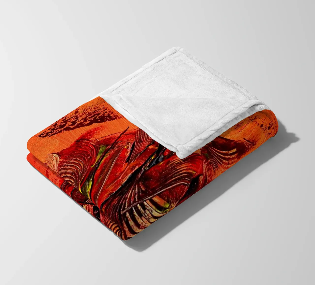 FEUER IM INNEN. Fleecedecke von Thierry Vobmann Abstract painting