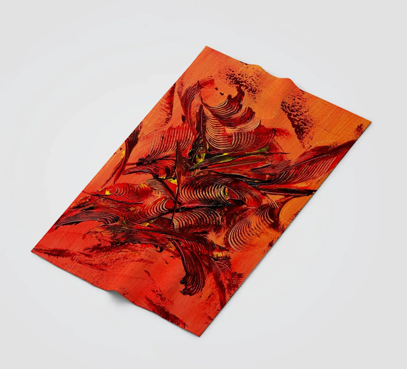 FEUER IM INNEN. Fleecedecke von Thierry Vobmann Abstract painting