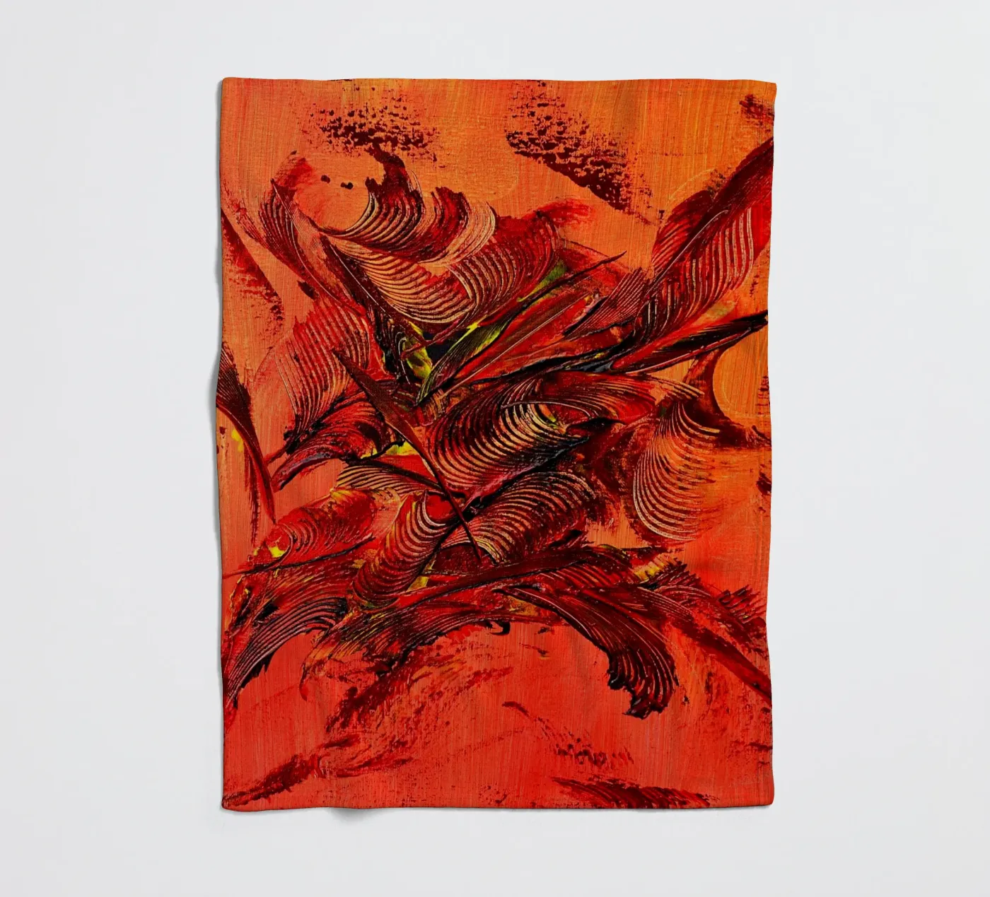 FEUER IM INNEN. Fleecedecke von Thierry Vobmann Abstract painting