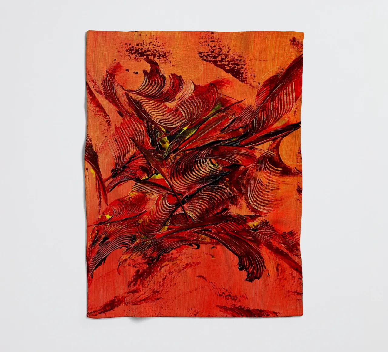 FEUER IM INNEN. Fleecedecke von Thierry Vobmann Abstract painting