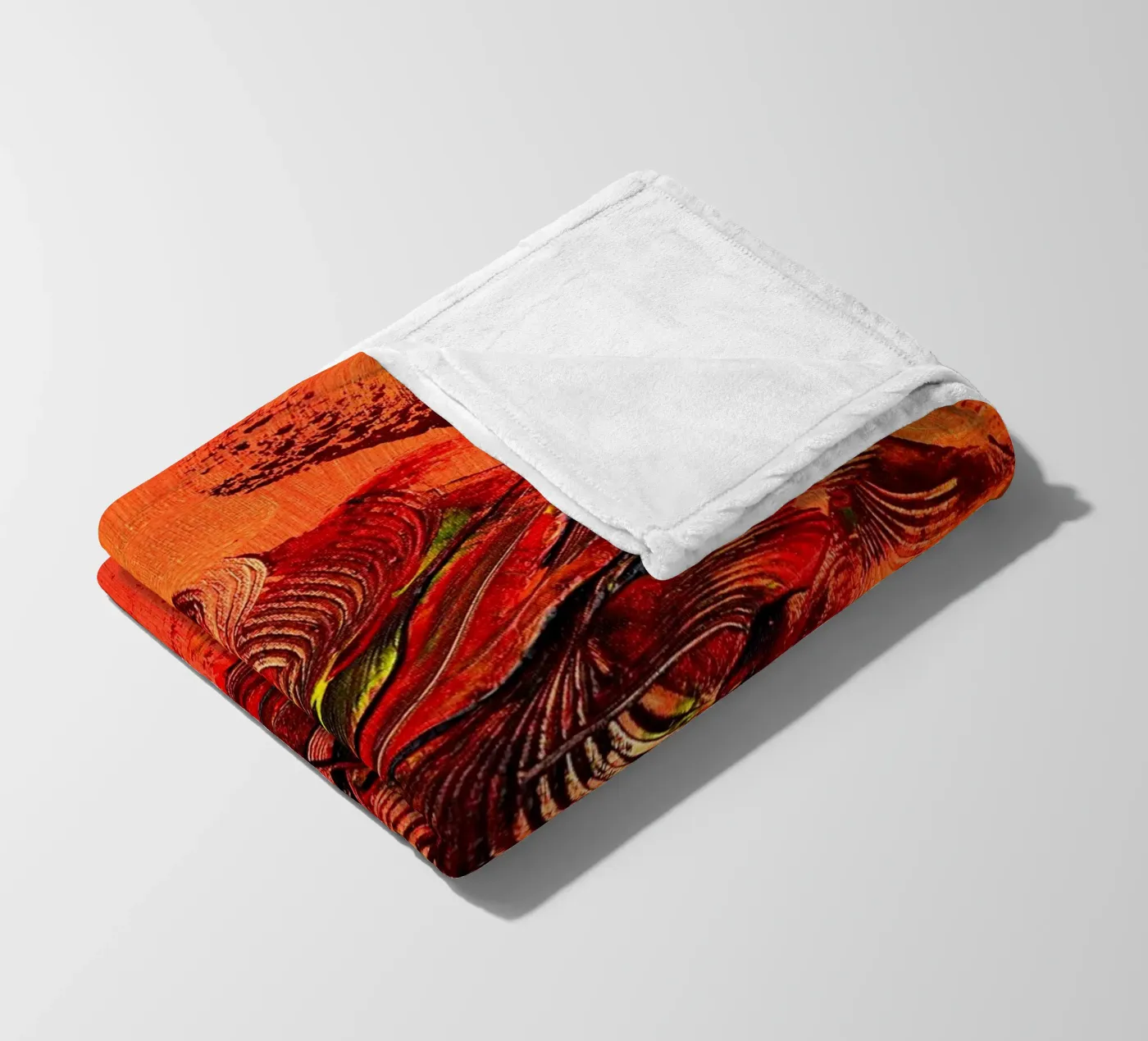 FEUER IM INNEN. Fleecedecke von Thierry Vobmann Abstract painting