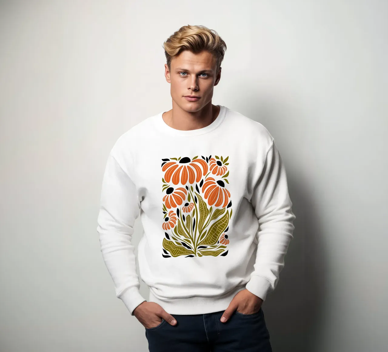 Fiori di conifera vibranti felpa da Dream Print Designs