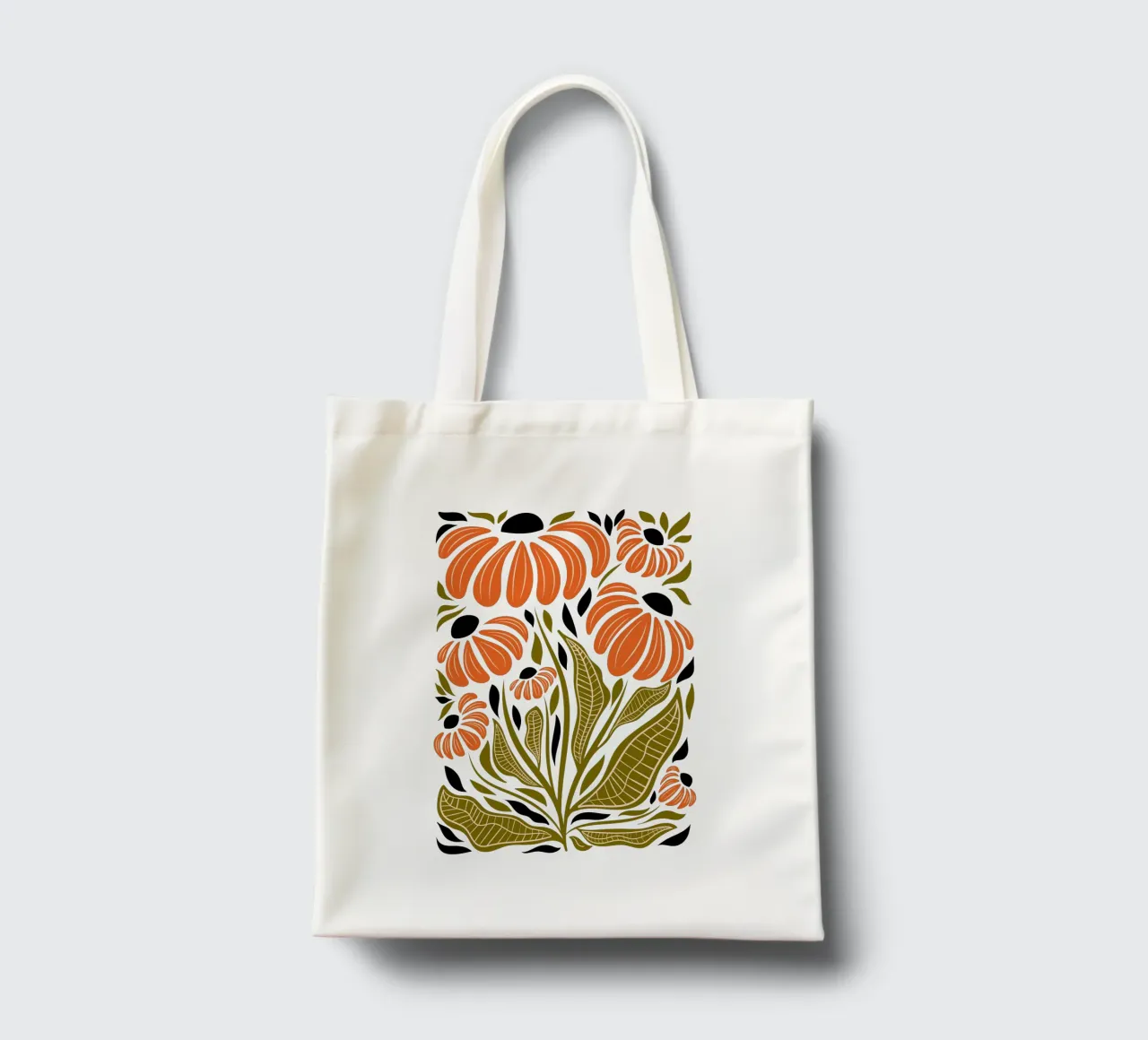 Fiori di conifera vibranti borsa in juta da Dream Print Designs