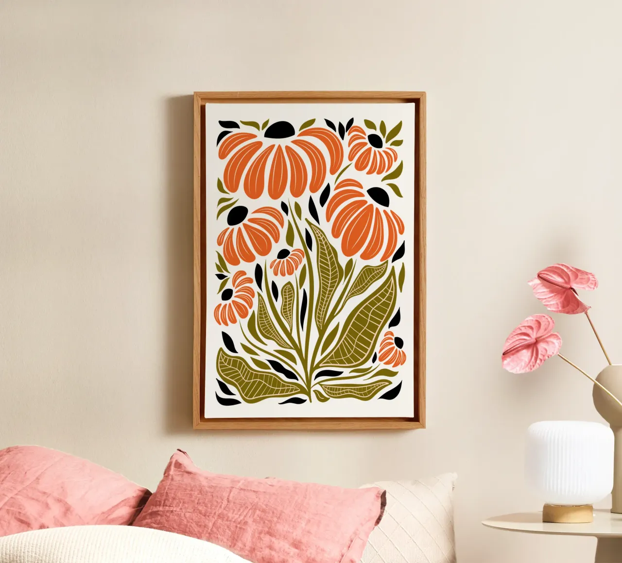 Vibrant Coneflowers canvas by Dream Print Designs