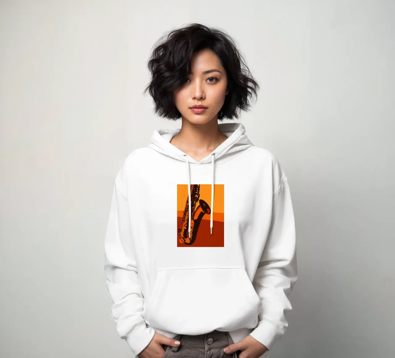 Saxofono felpa con cappuccio da MUSIC EDITION