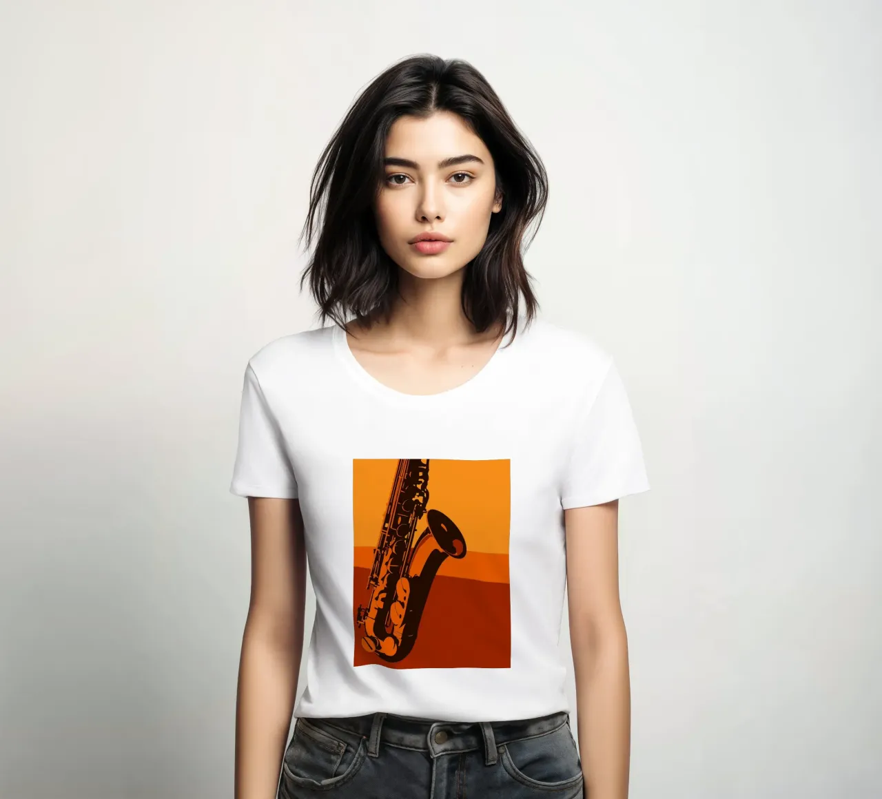 Saxophone women's fitted t-shirt by MUSIC EDITION
