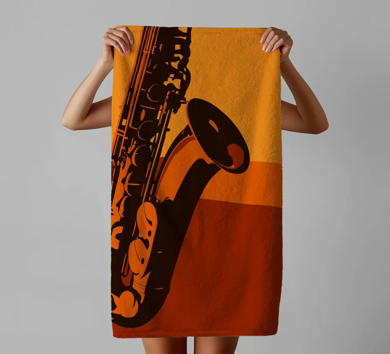 Saxophone towel by MUSIC EDITION