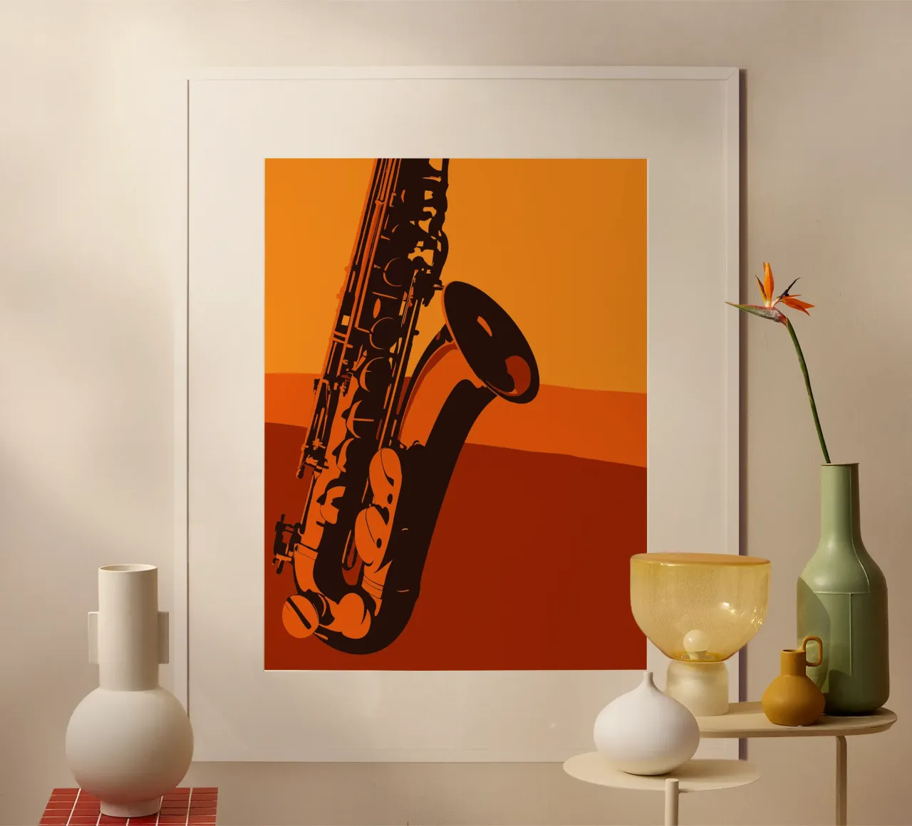 Saxofono poster con telaio in plastica da MUSIC EDITION