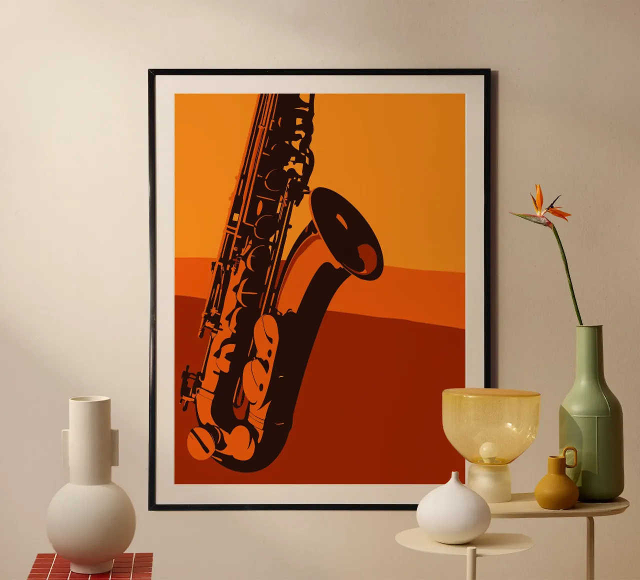 Saxofono poster con telaio in plastica da MUSIC EDITION