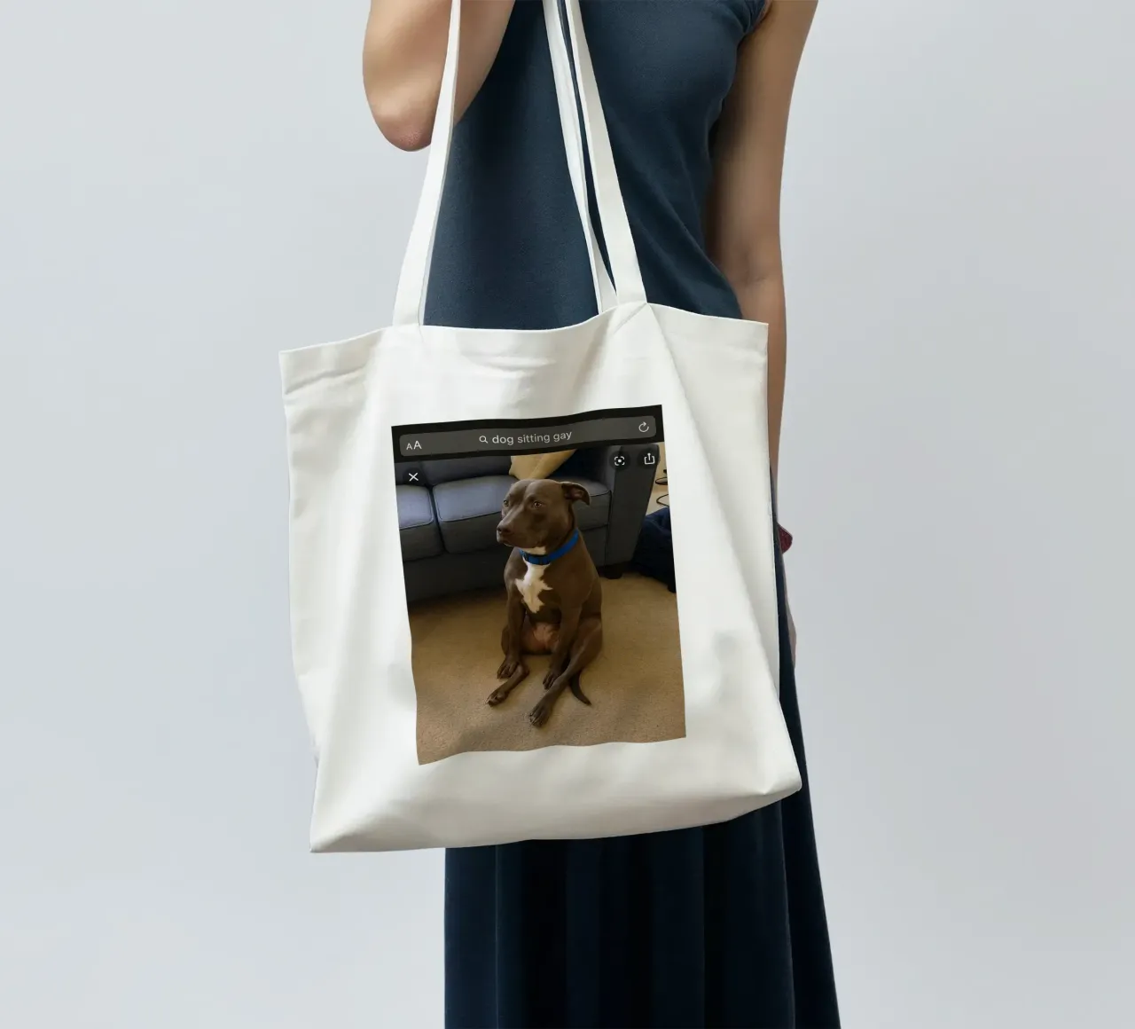 Pov Dog Sitting Gay tote bag by the gondils