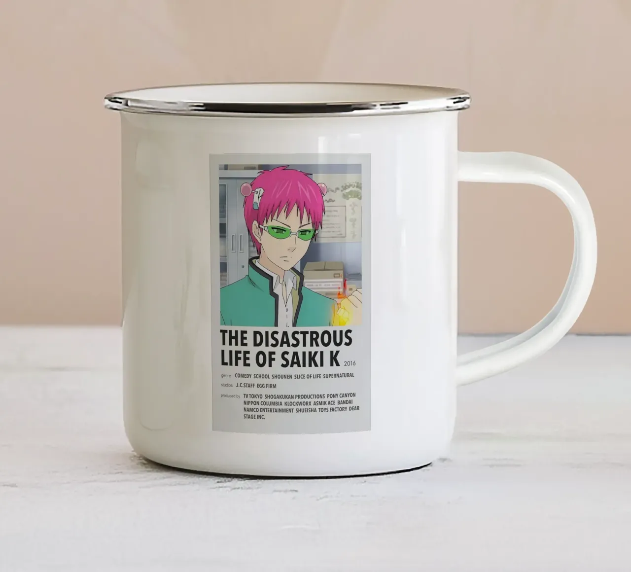 THE DISASTROUS LIFE OF SAIKI K  2016 tazza in smalto da Totoya
