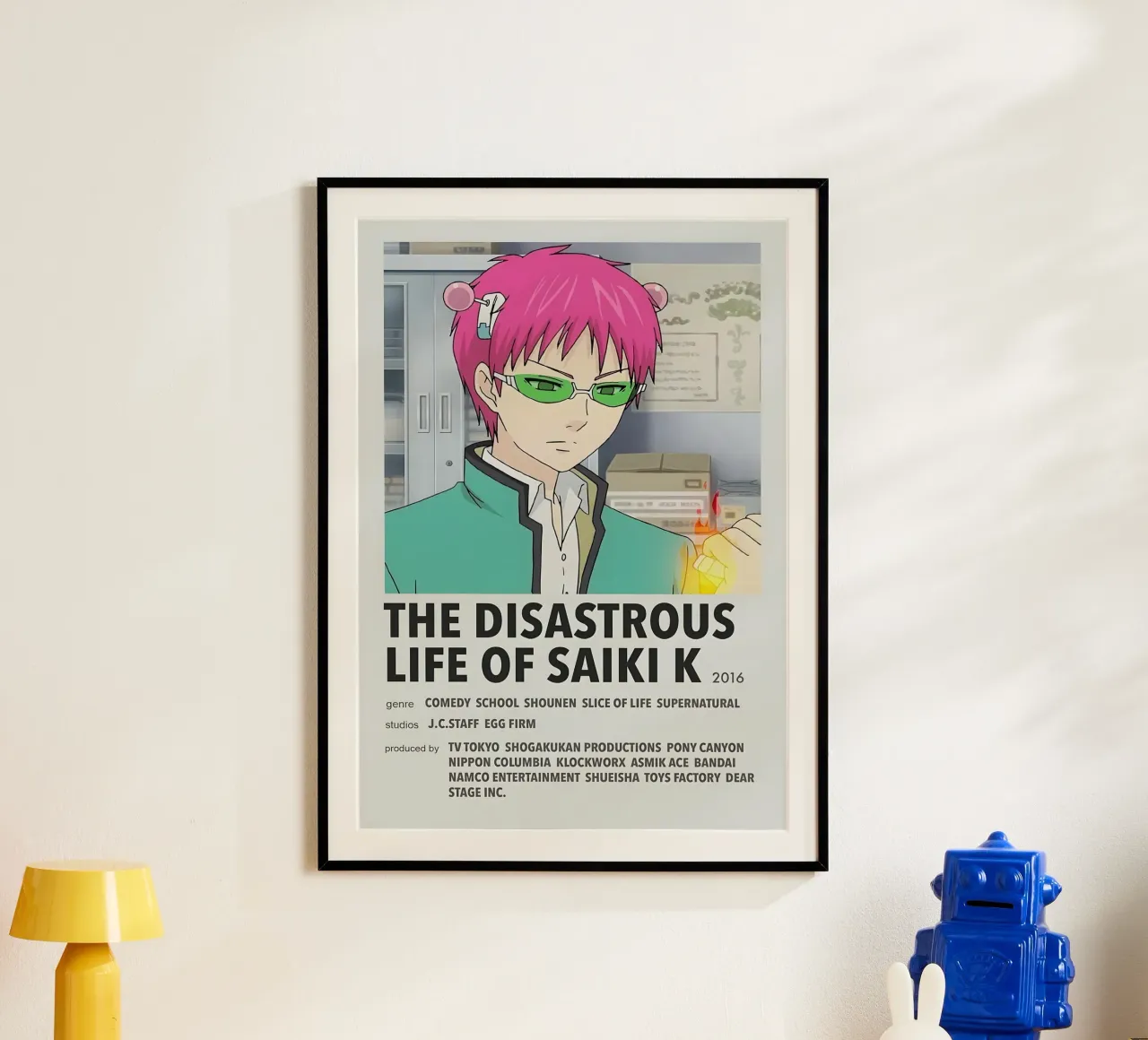 THE DISASTROUS LIFE OF SAIKI K  2016 poster con telaio in legno da Totoya