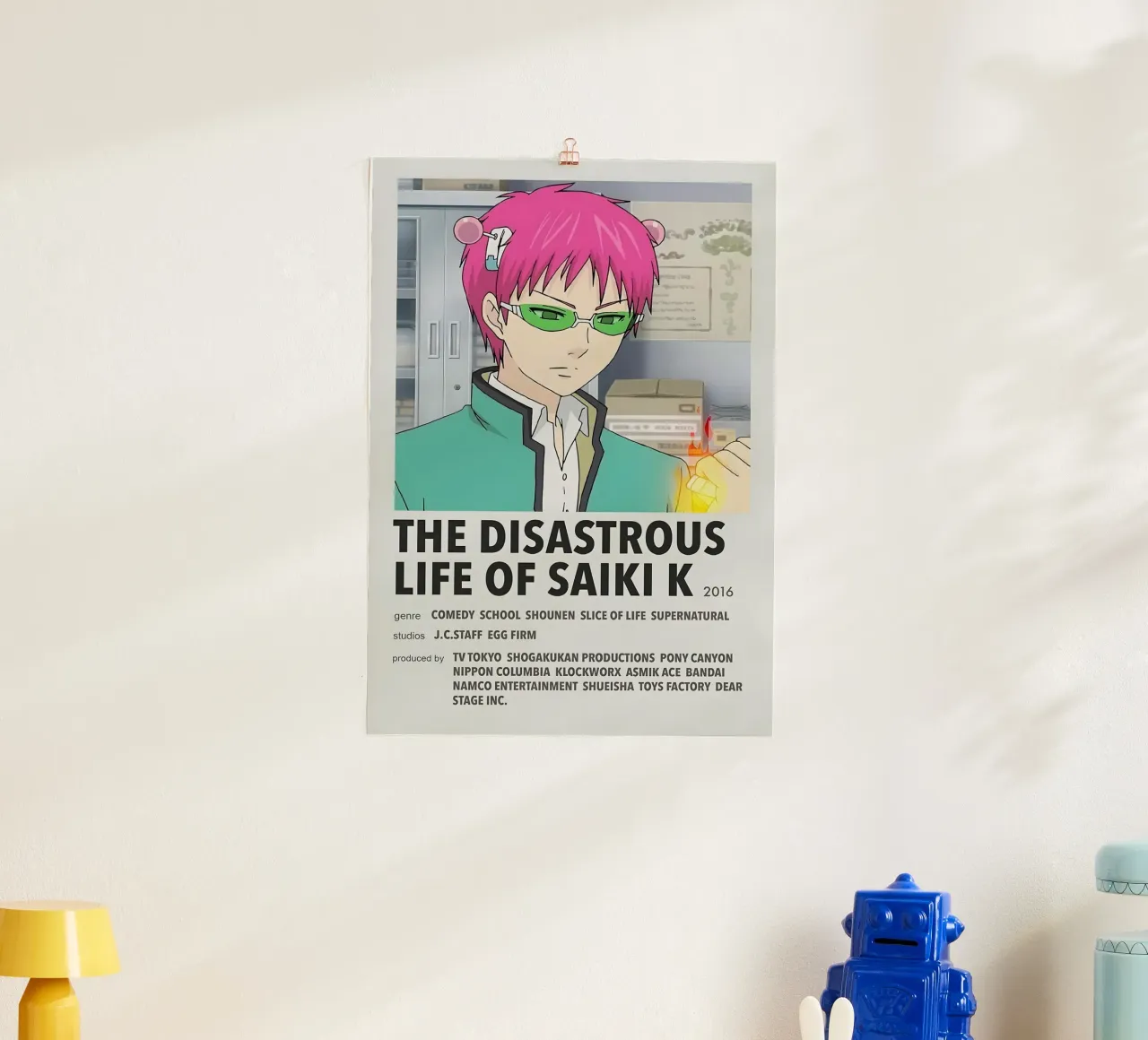 THE DISASTROUS LIFE OF SAIKI K  2016 poster con telaio in legno da Totoya