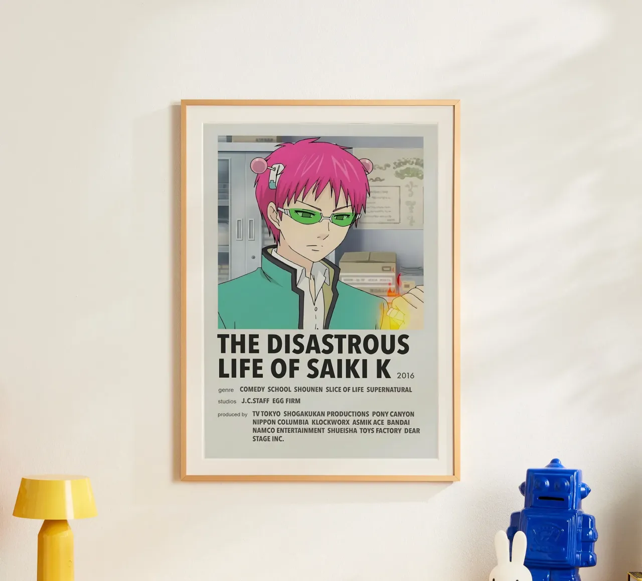 THE DISASTROUS LIFE OF SAIKI K  2016 poster con telaio in legno da Totoya