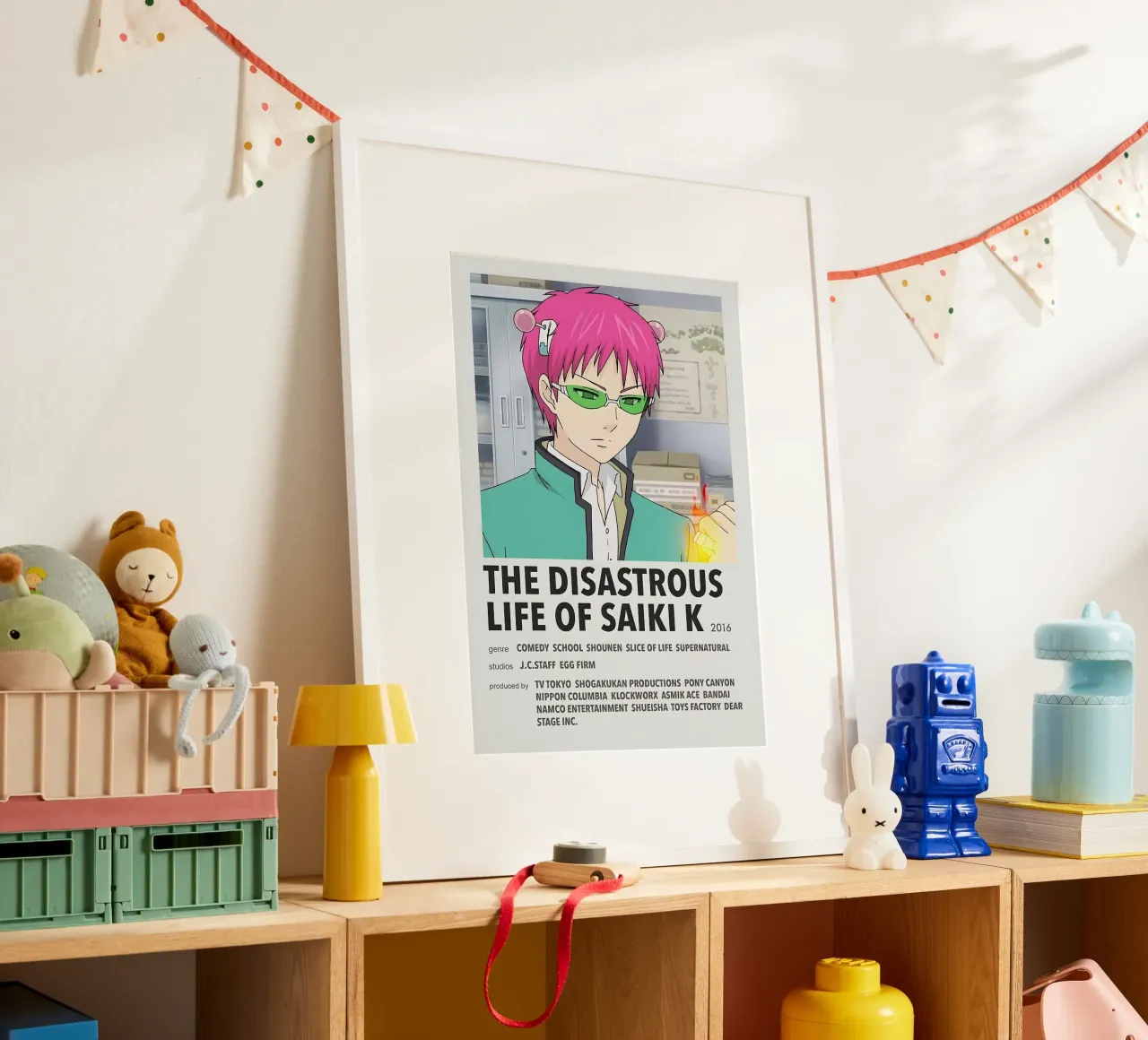 THE DISASTROUS LIFE OF SAIKI K  2016 poster con telaio in legno da Totoya