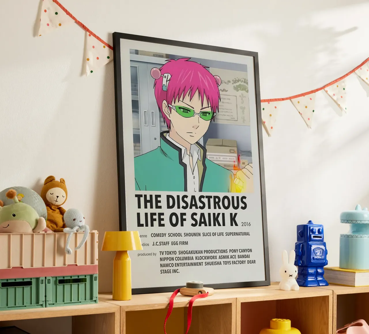 THE DISASTROUS LIFE OF SAIKI K  2016 poster con telaio in legno da Totoya