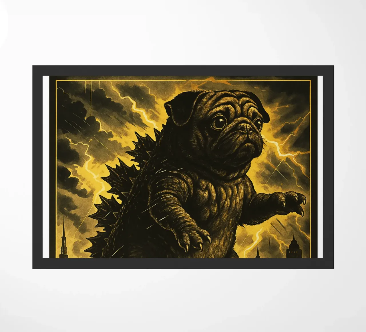 Pugzilla Arte divertente giapponese zerbino da the gondils