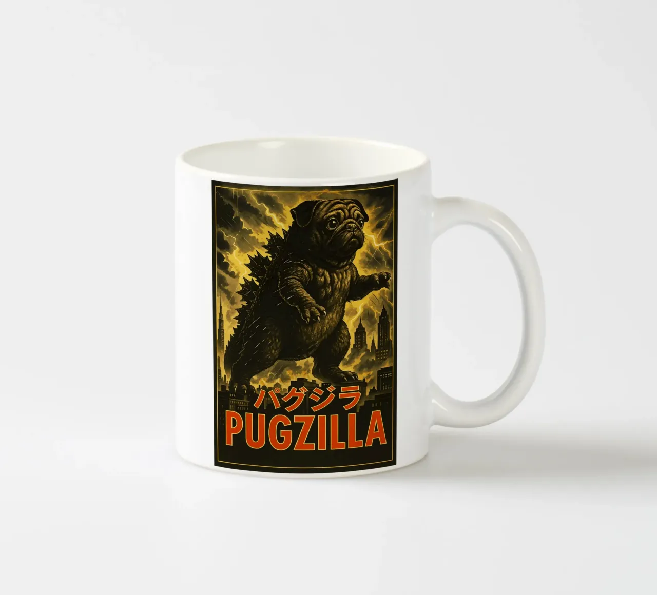 Pugzilla Arte divertente giapponese tazza in ceramica da the gondils