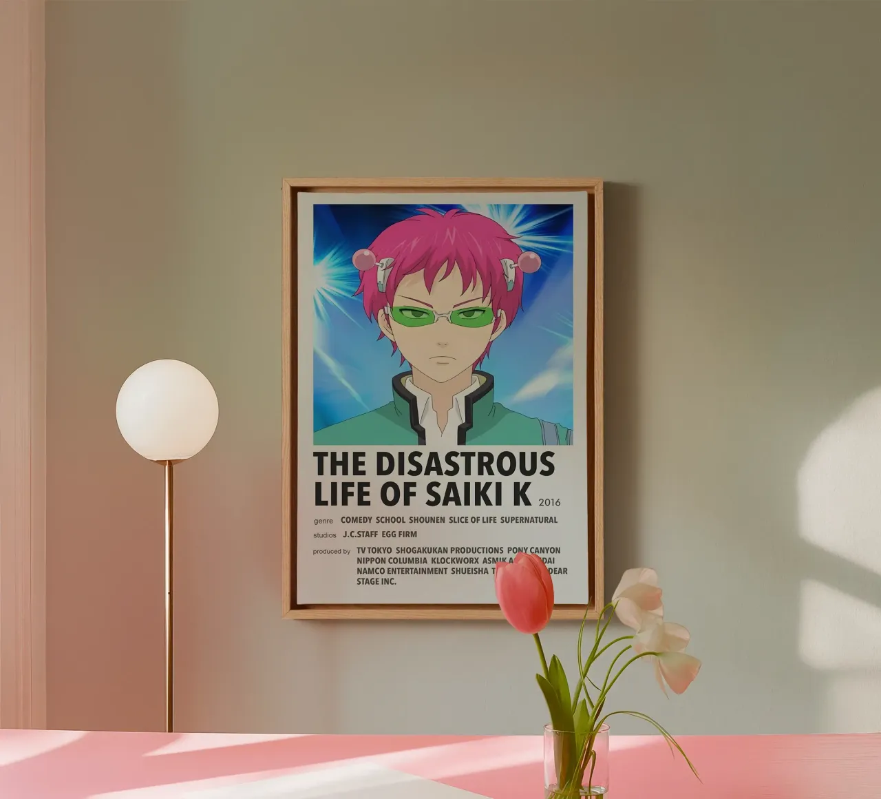 THE DISASTROUS LIFE OF SAIKI K  2016 tela con Cornice a cassetta da Totoya