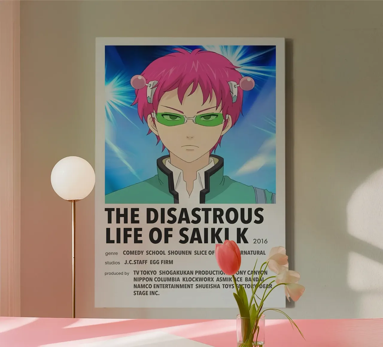 THE DISASTROUS LIFE OF SAIKI K  2016 tela con Cornice a cassetta da Totoya