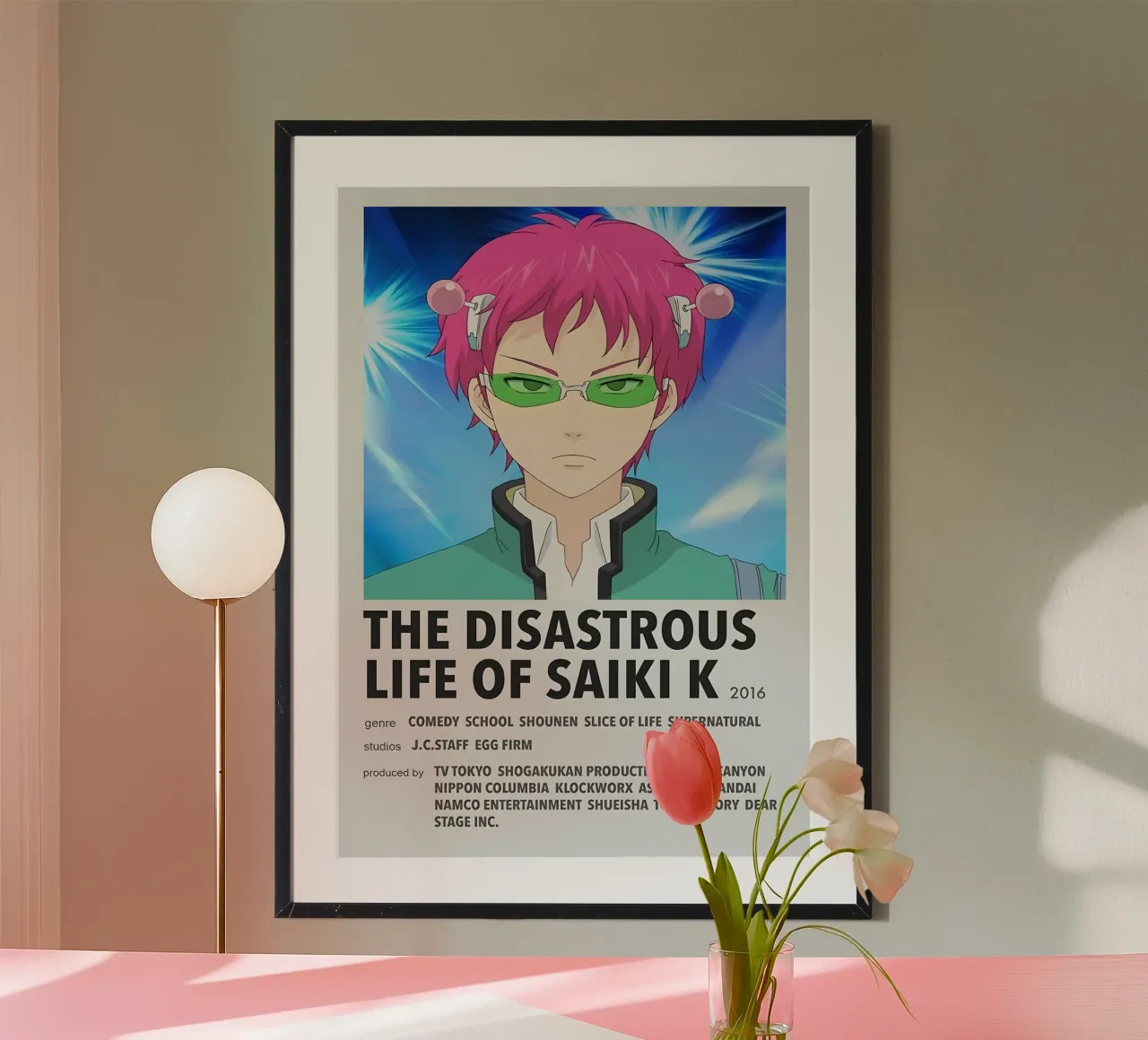 THE DISASTROUS LIFE OF SAIKI K  2016 poster con telaio in alluminio da Totoya