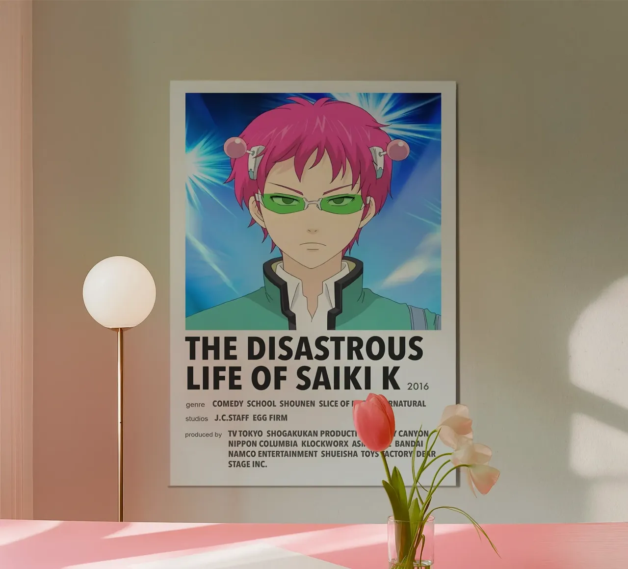 THE DISASTROUS LIFE OF SAIKI K  2016 poster con telaio in alluminio da Totoya