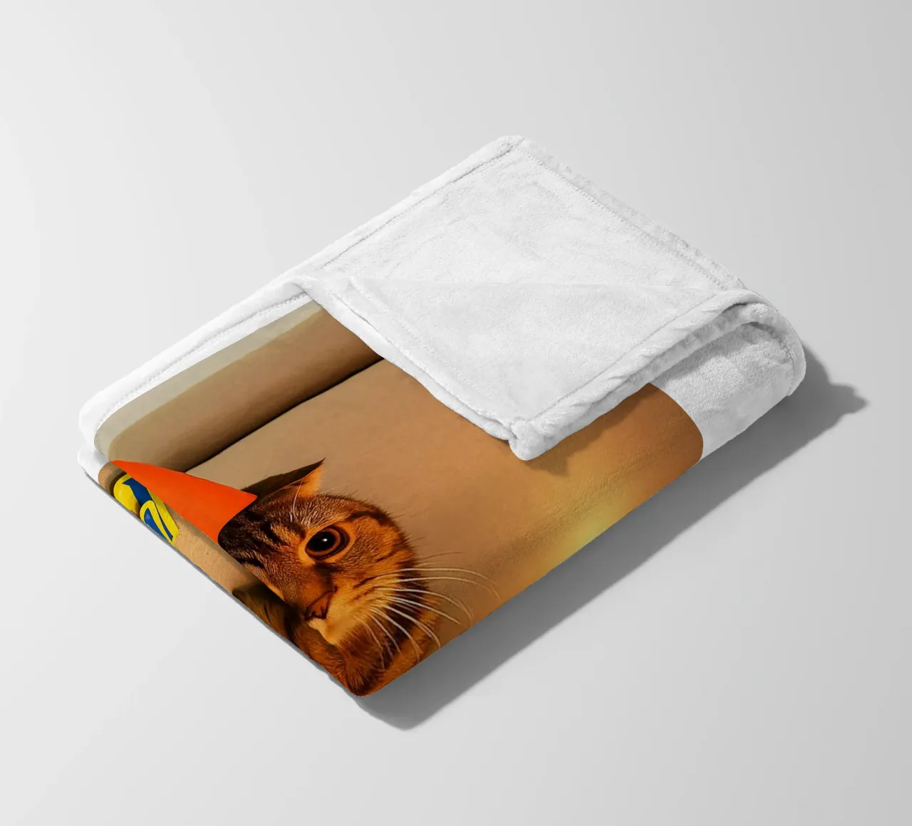 Triste compleanno del gatto Meme Art Design coperta in pile da the gondils