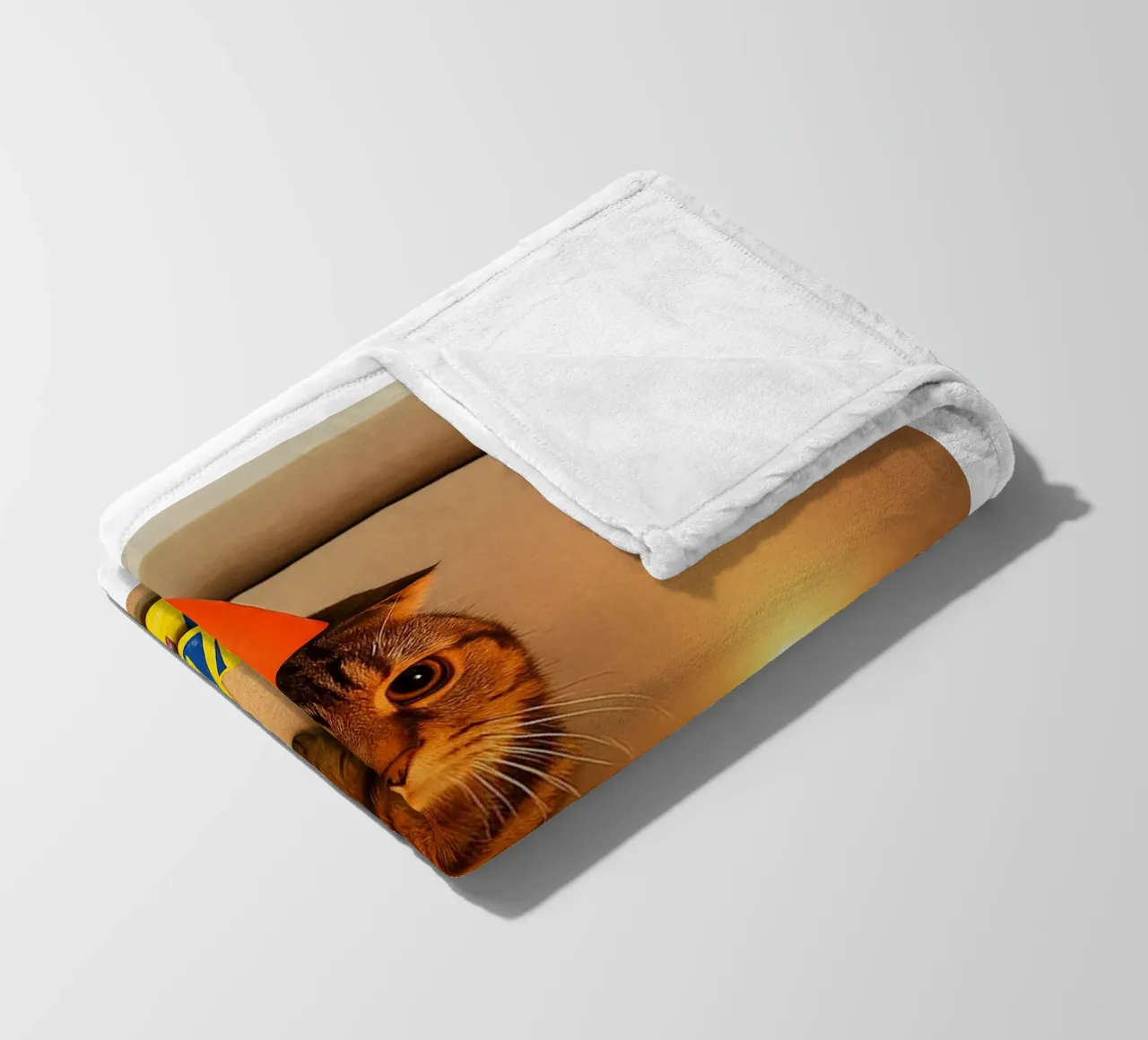 Triste compleanno del gatto Meme Art Design coperta in pile da the gondils