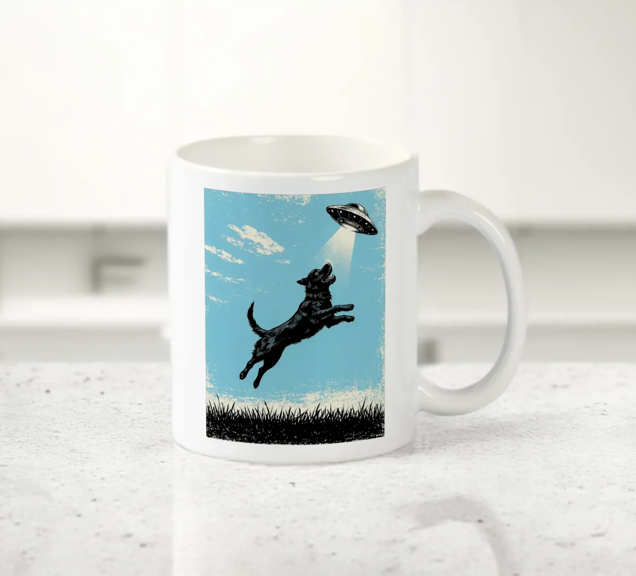 Cane UFO tazza in ceramica da the gondils