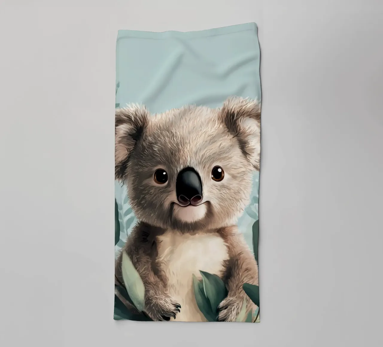 Hero #44: Koala in summer with eucalyptus towel by farbenhelden