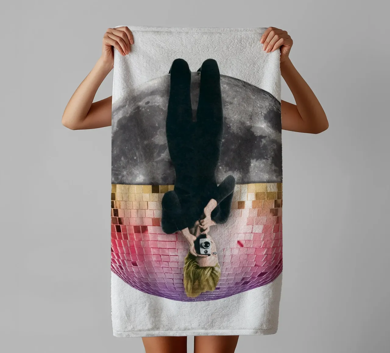 Disco moon asciugamano da bagno da Sammy Slabbinck