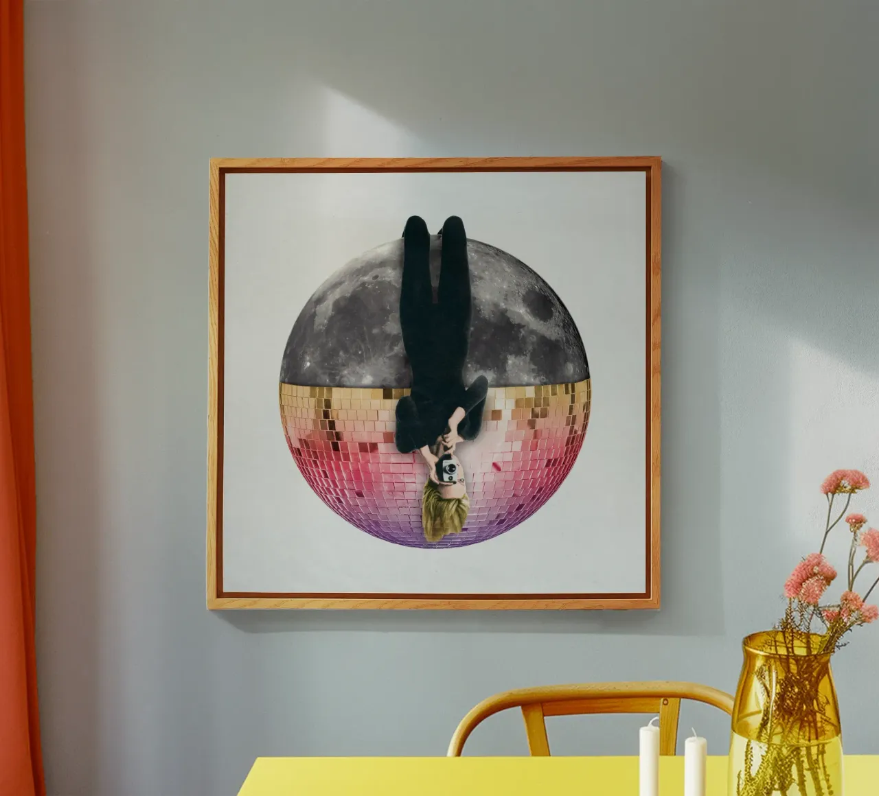 Disco moon acrylic glass by Sammy Slabbinck