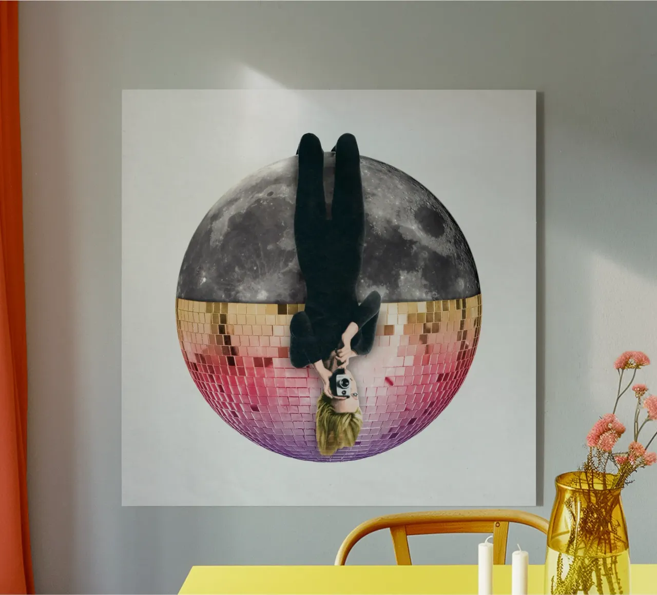 Disco moon acrylic glass by Sammy Slabbinck